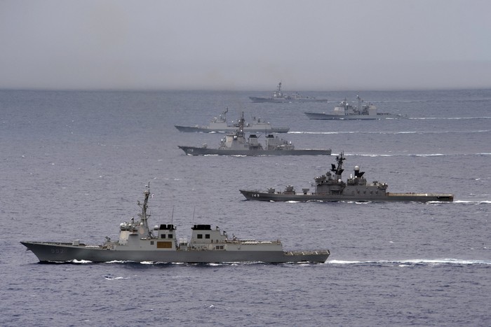 Tập trận hải quân Mỹ - Nhật - Hàn TRILATEX trên Thái Bình Dương